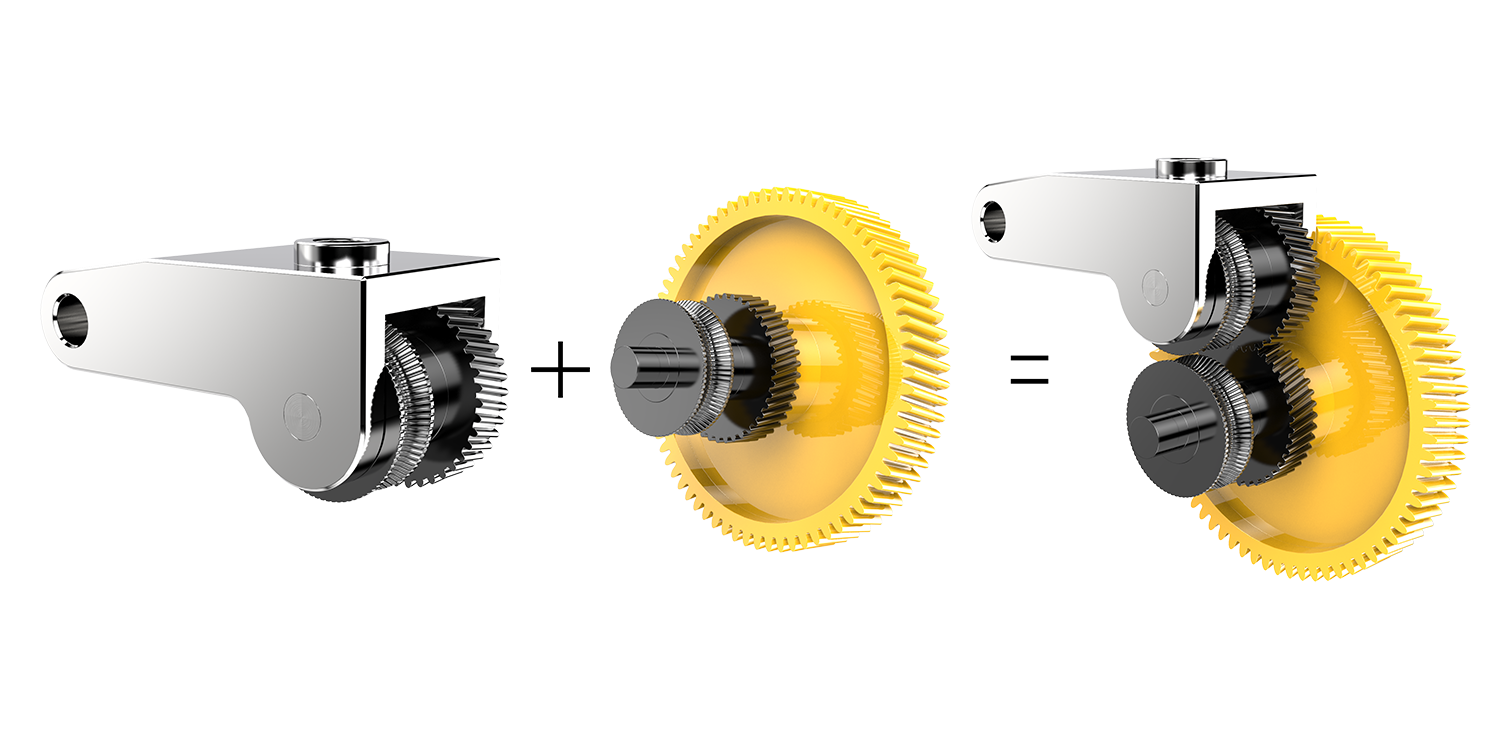 Modefine 3D Hardened Steel Extruder Gear Assembly