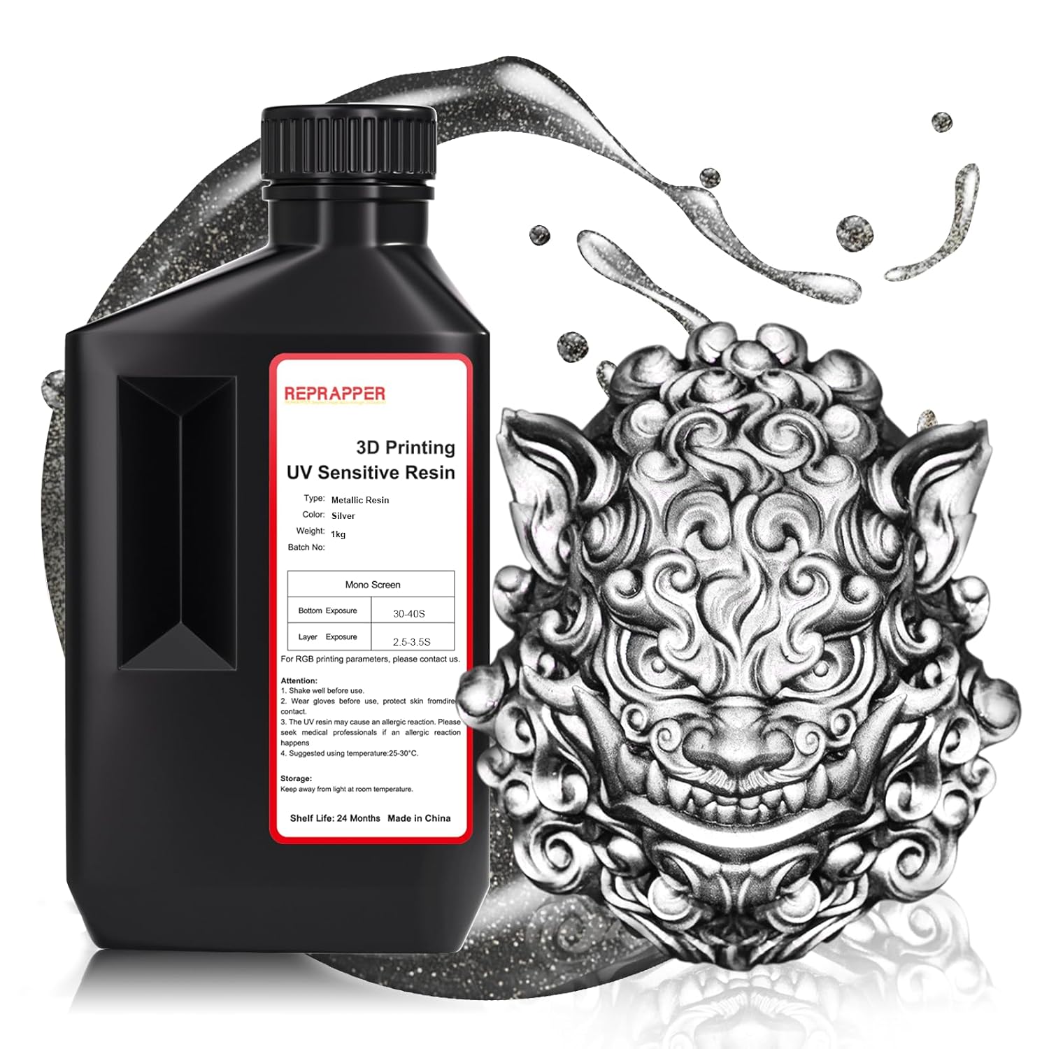 RepRapper Metallic 3D Printer Resin 405nm