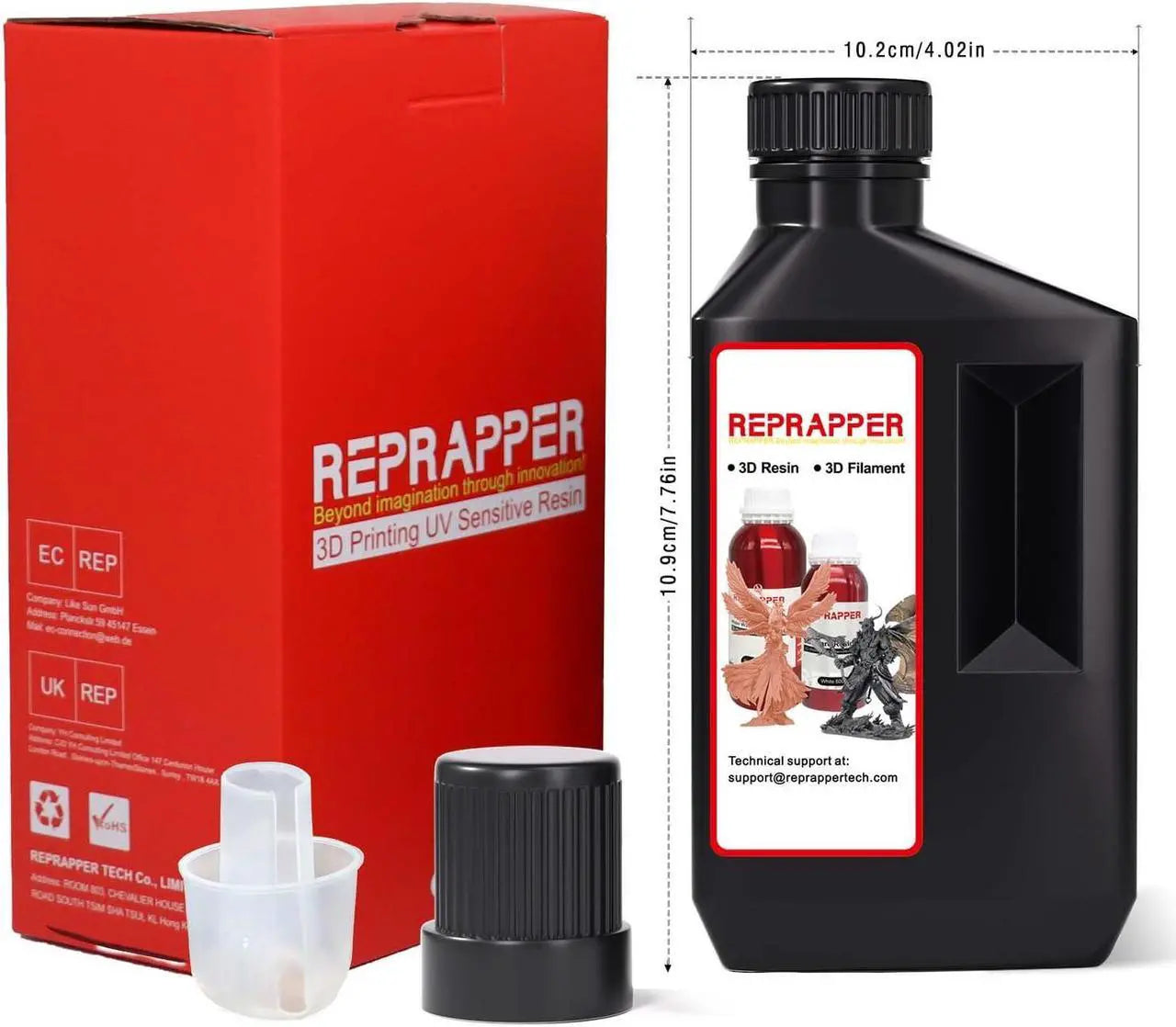 RepRapper Metallic 3D Printer Resin 405nm