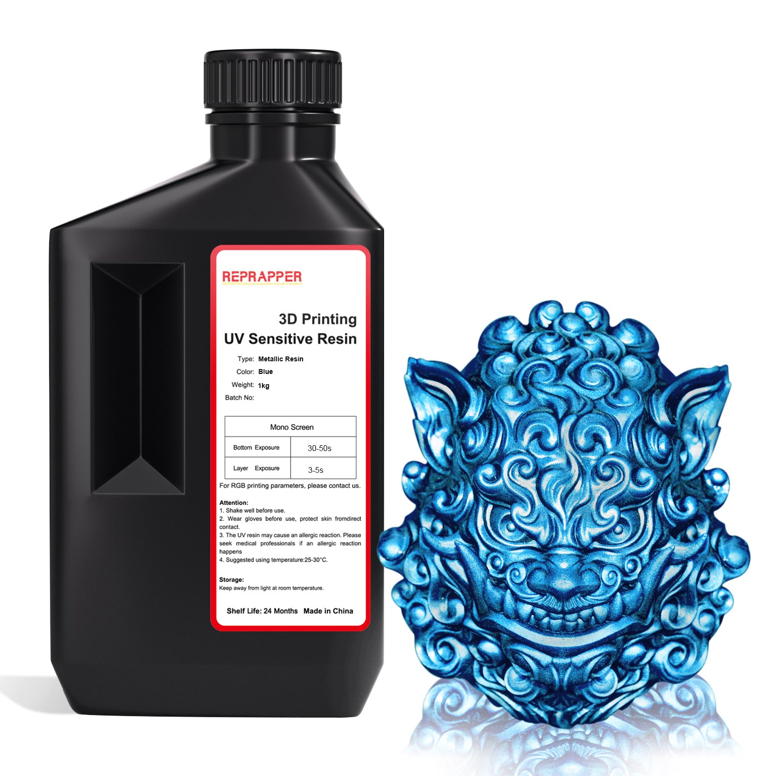 RepRapper Metallic 3D Printer Resin 405nm