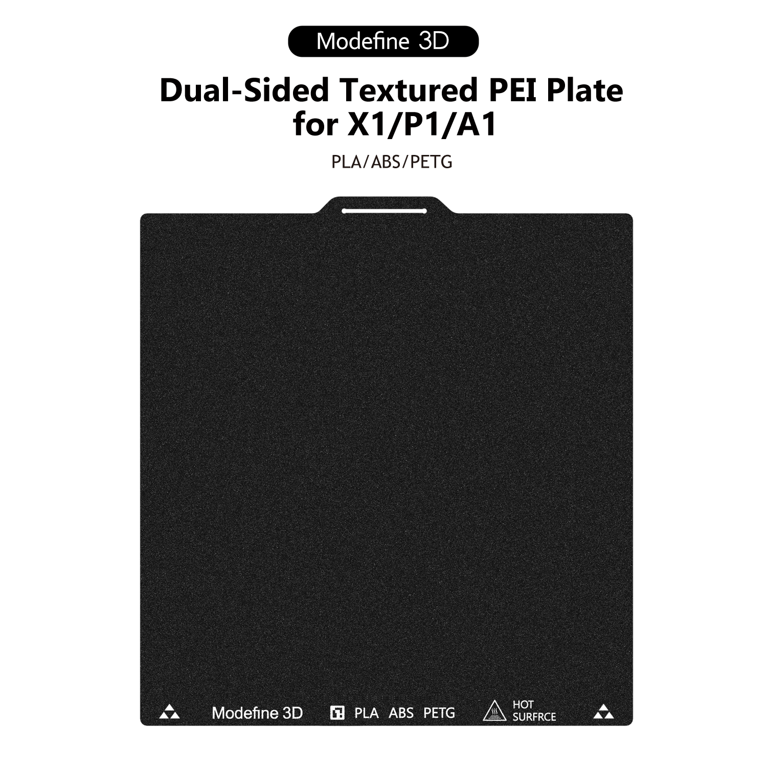 Modefine 3D - Textured PEI plate for Bambu X1/P1/A1