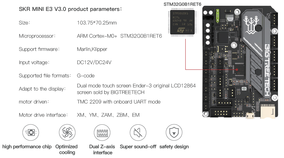 BIGTREETECH SKR MINI E3 V3.0 32 Bit Control Board