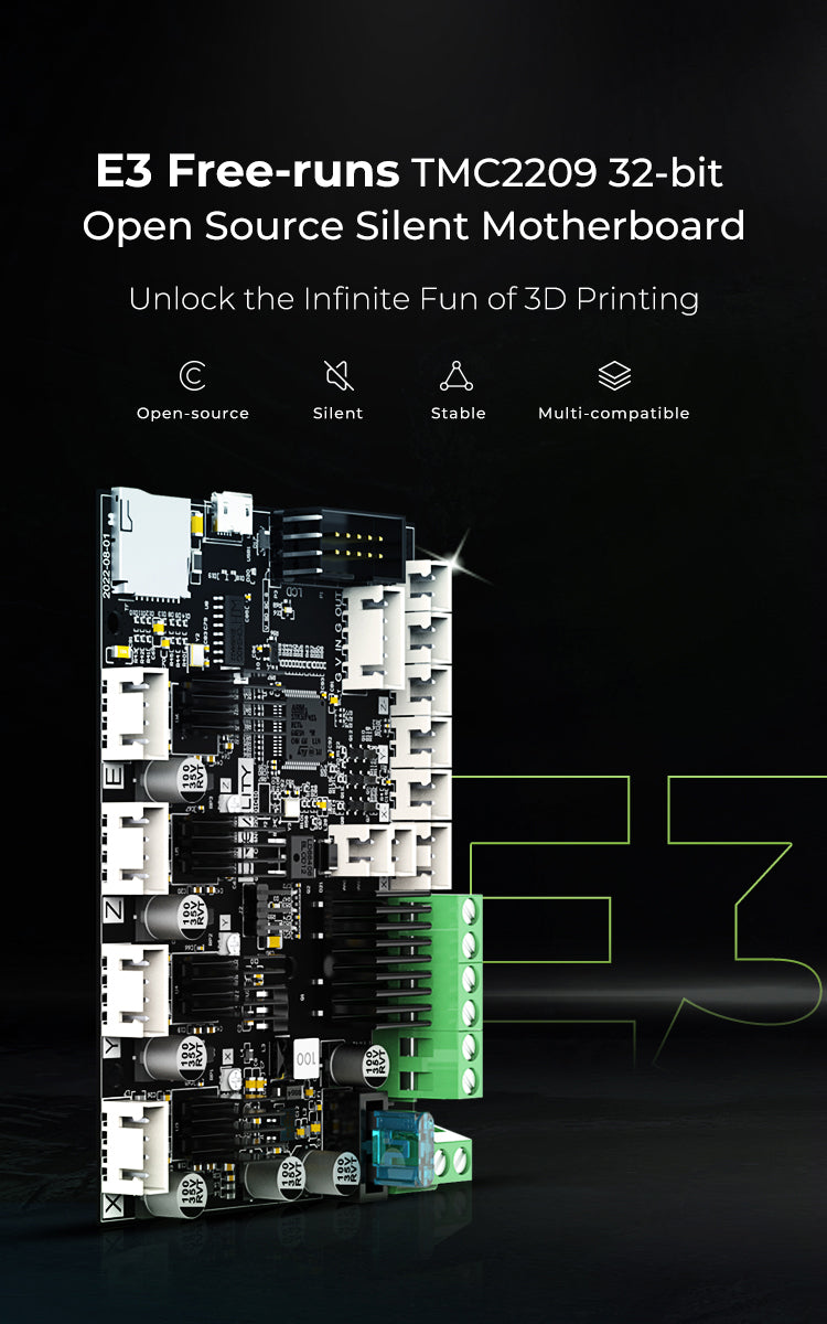 E3 Free-runs TMC2209 32-bit Open Source