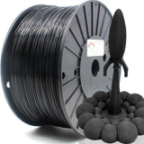 RepRapper Tech PLA Plus black spool with printed rocket
