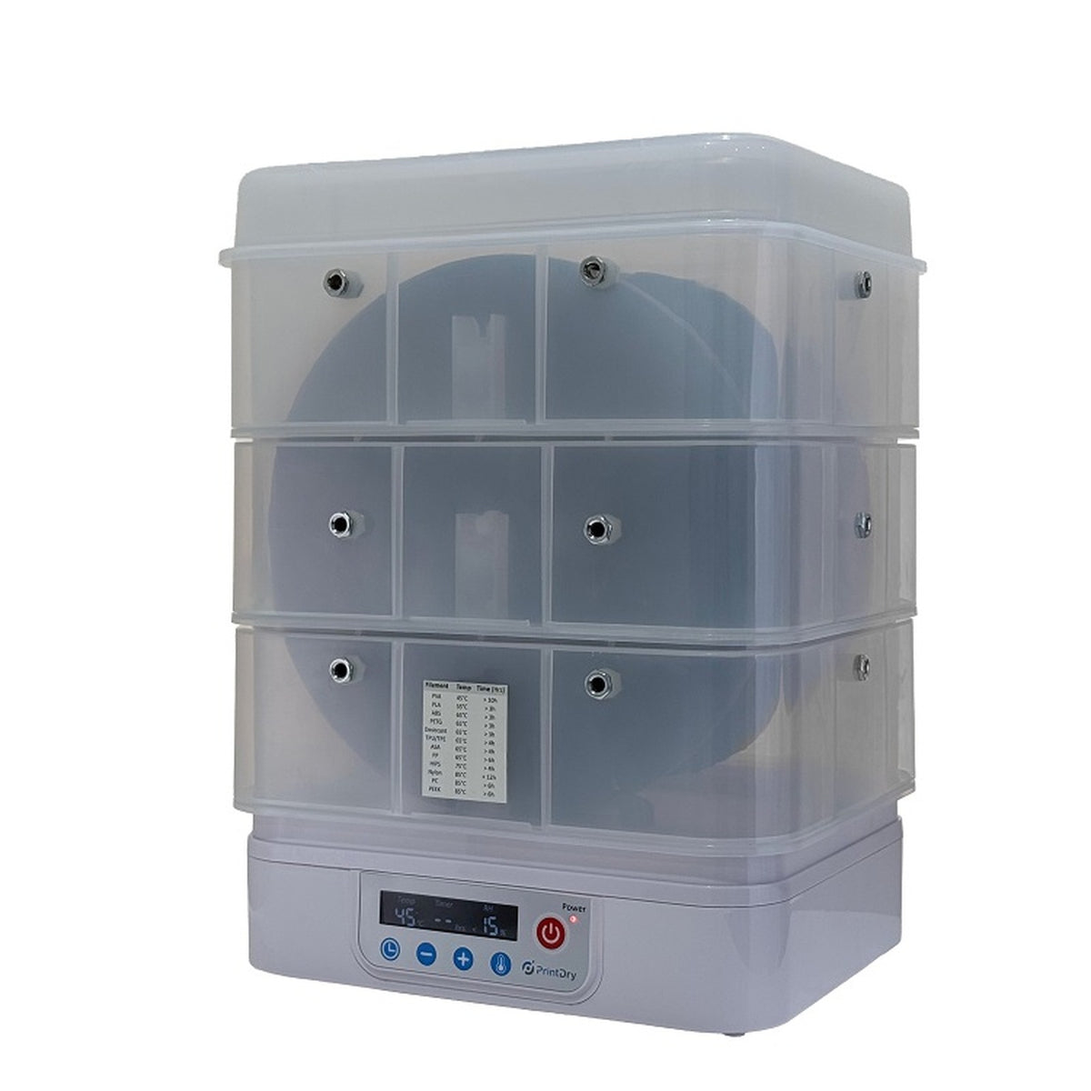 PrintDry PRO4 dryer with the Large Spool Kit installed