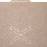 Close-up of SparkX i7 gold frosted dual-texture PEI surface
