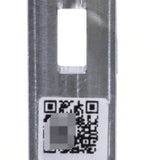 Close-up of SparkX i7 leveling sensor mounting face and QR label