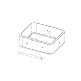 Large Spool Kit parts: tray and long metal shaft