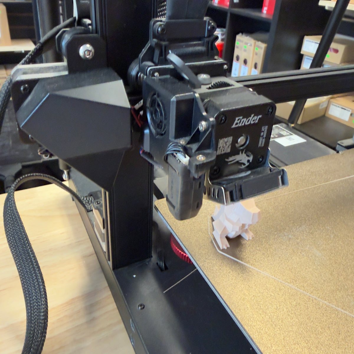 Refurbished Creality CR-10 Smart Pro 3D Printer — mid-print tested