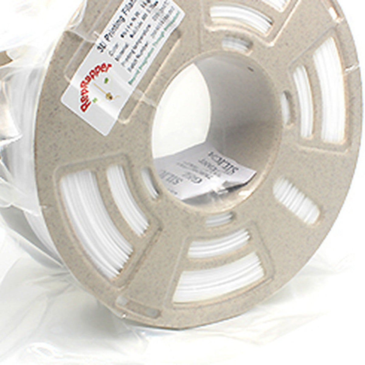 RepRapper Tech TPU 95A White spool vacuum-sealed with desiccant