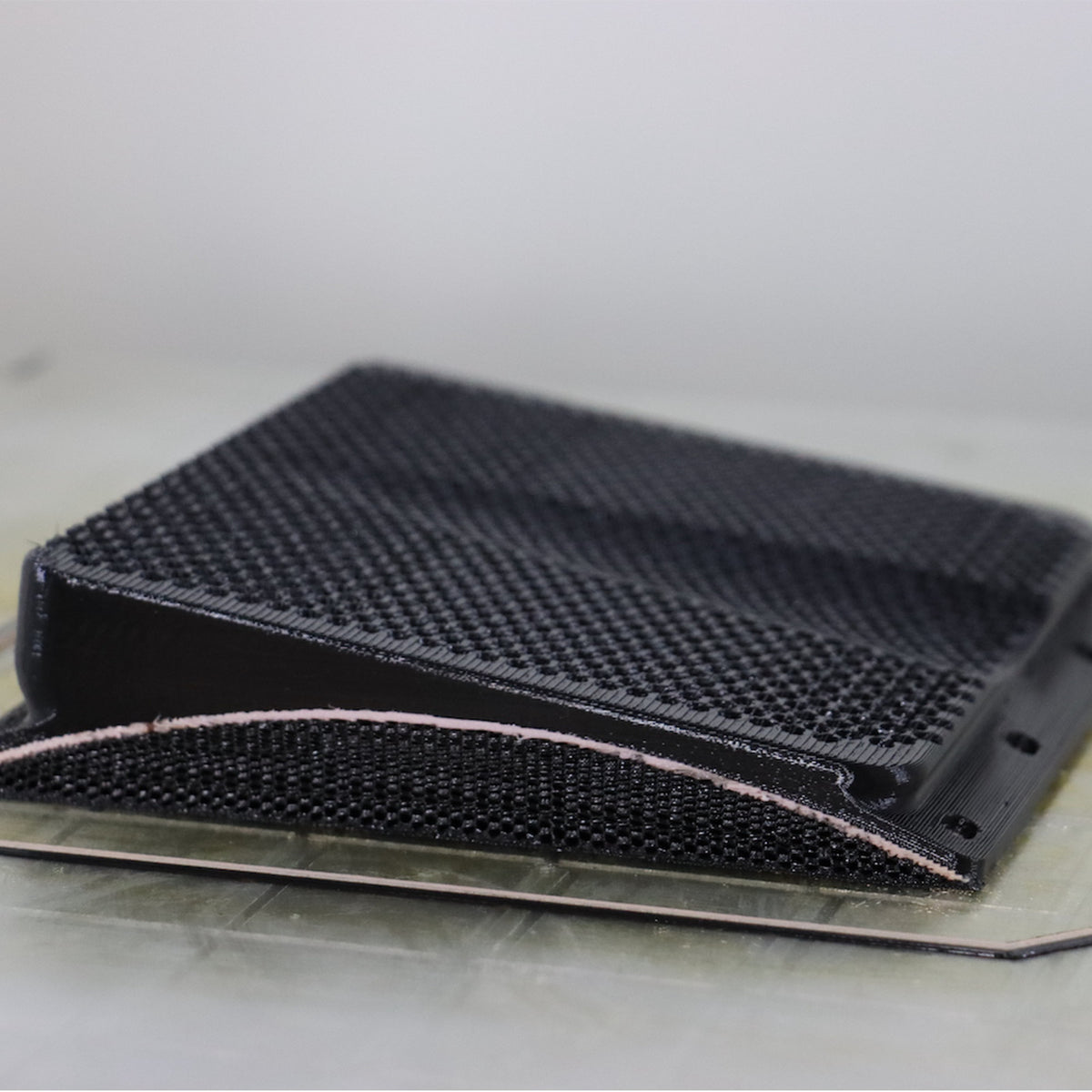 PolyMax PC Black lattice print detail on the build plate