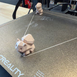Refurbished Creality CR-10 Smart Pro 3D Printer — test prints on bed