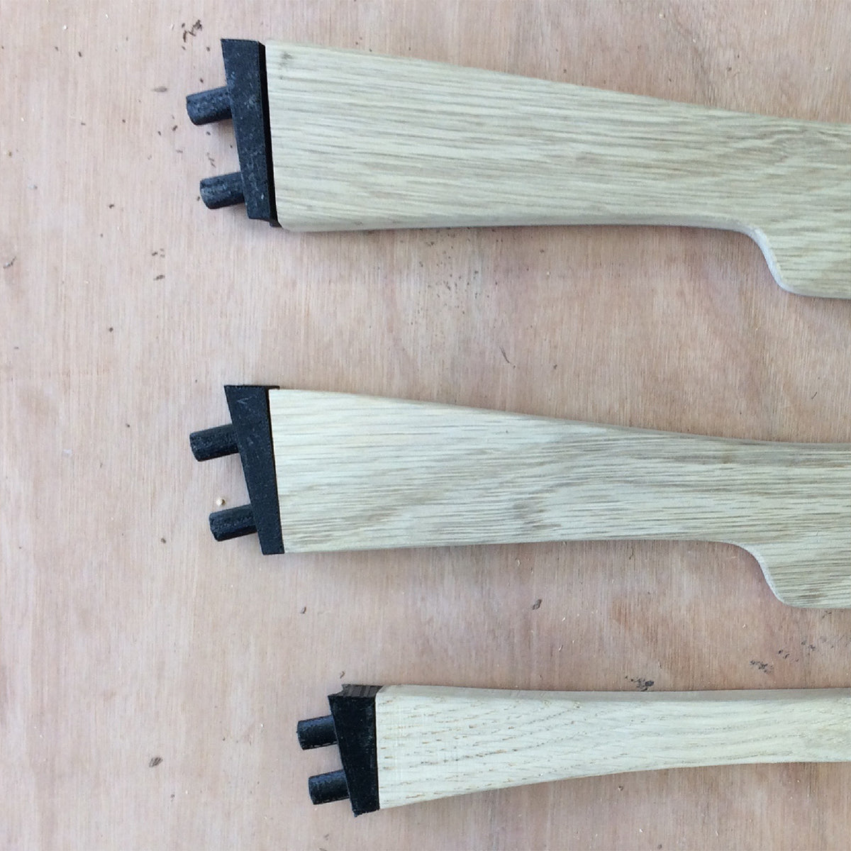 PolyMax PC Black printed furniture joinery caps on wood
