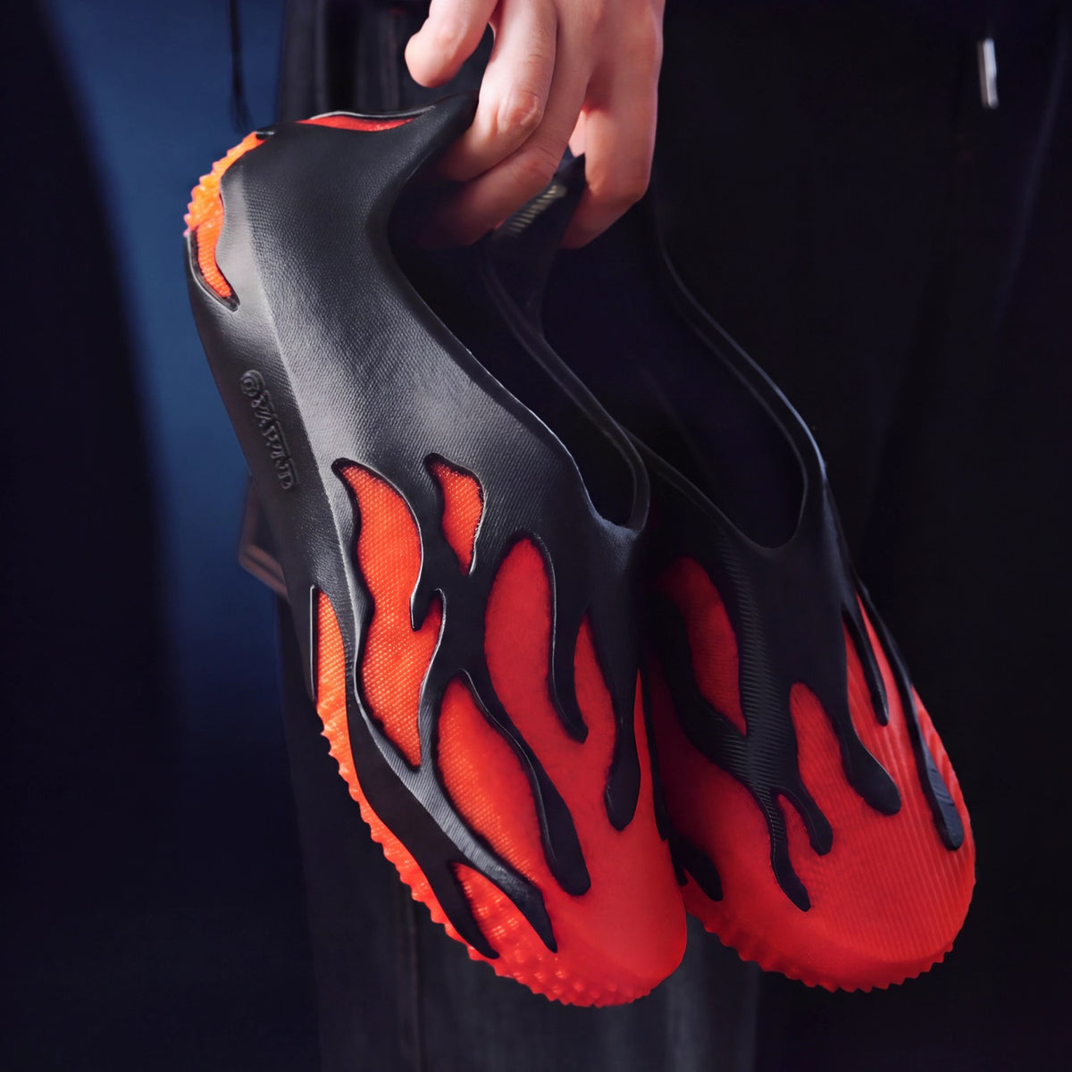 Shoe printed on the Creality K3 with soft and rigid TPU in one part