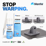 Stop warping: print with and without Xtreme Lock, 120 ml bottle shown