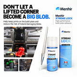 A lifted corner can become a big blob, 120 ml bottle shown