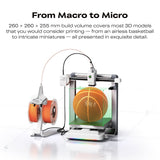 SparkX i7 printing a large basketball model in its 260 x 260 x 255 mm build volume