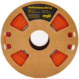 Matter3D Performance PET-G Orange labelled cardboard spool top view