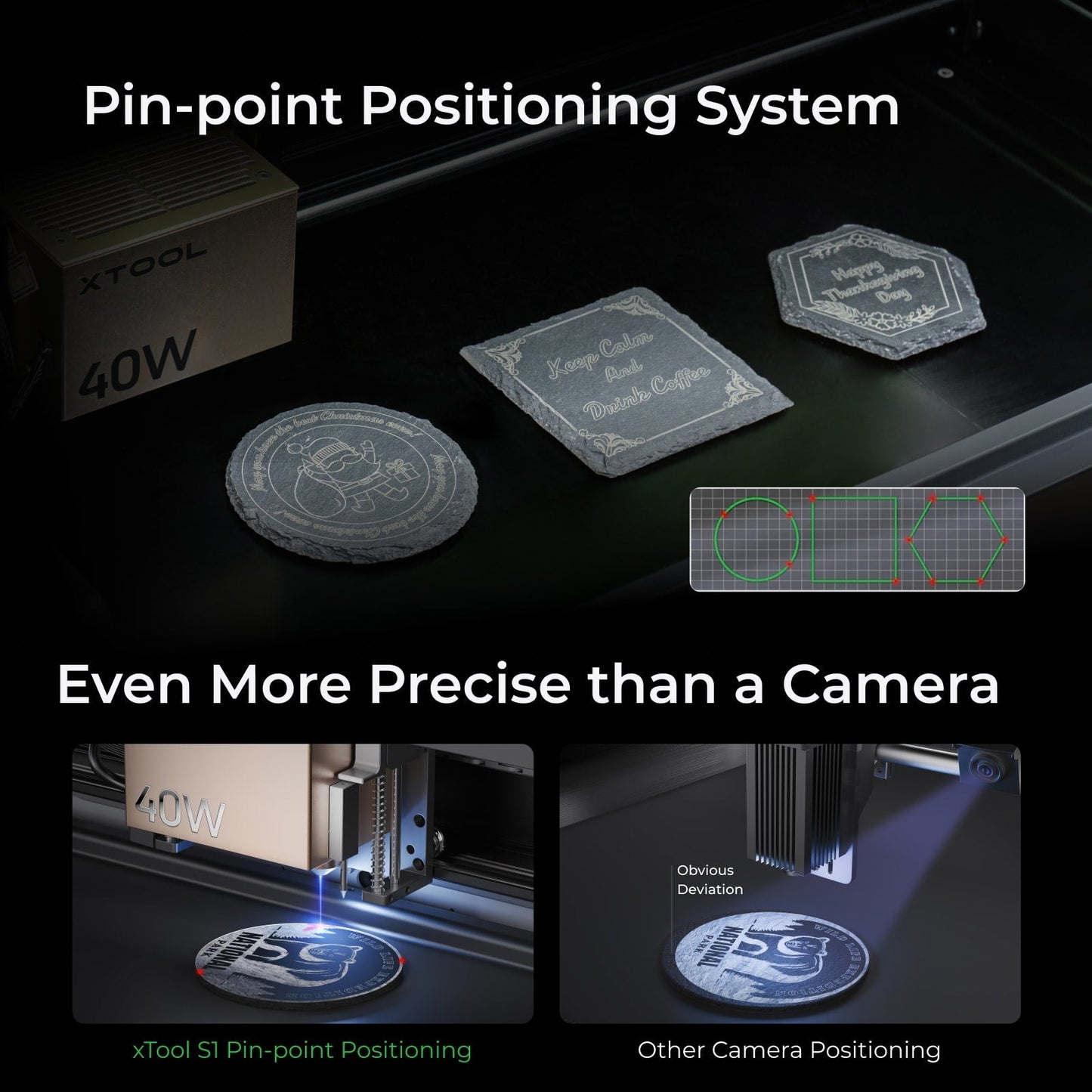 xTool S1 + 1064nm IR Laser Kit: Enclosed Diode Laser Engraver & Cutter
