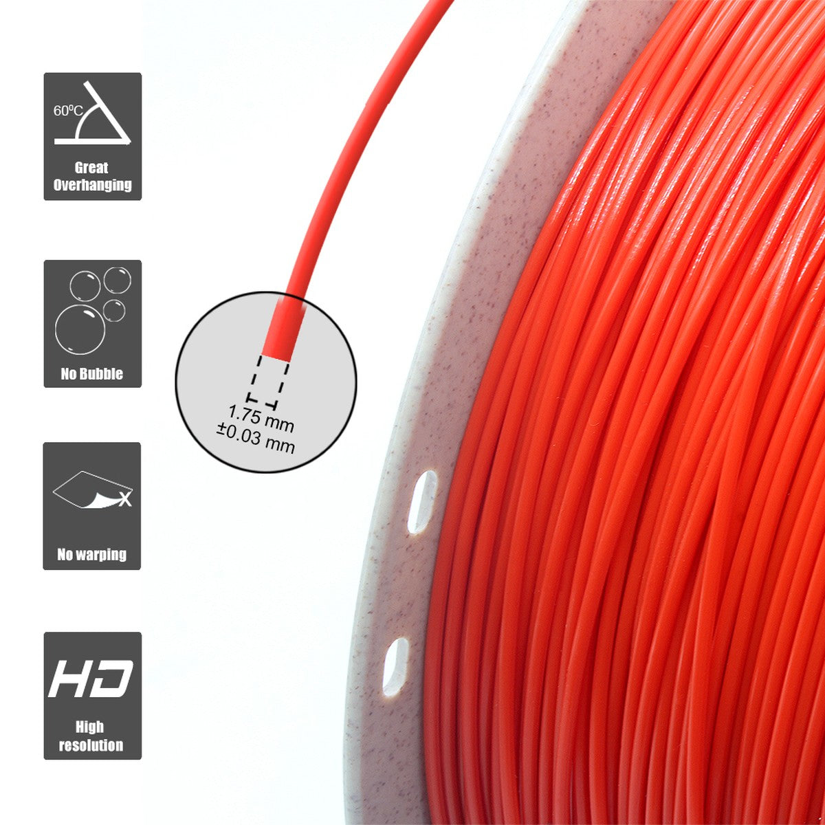 RepRapper Tech PLA Plus diameter and print features