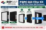 Filter Kit for 3D Print Clean 660 Enclosure
