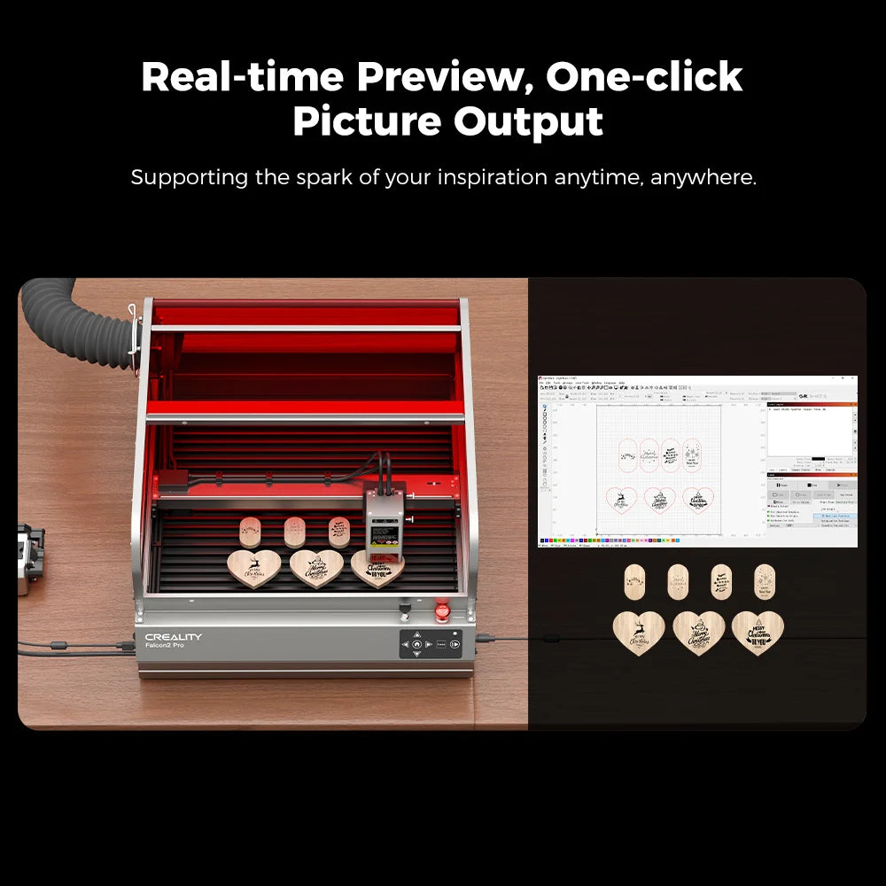 Creality Falcon2 PRO 40W ENCLOSED Laser Engraver & Cutter Combo