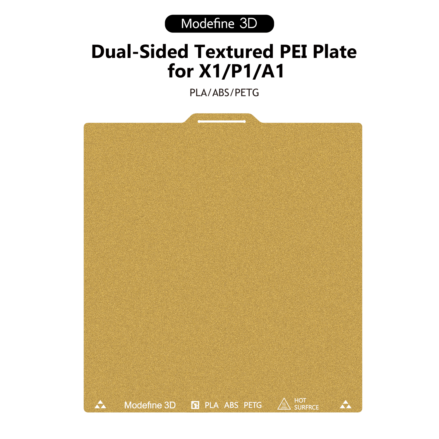 Modefine 3D - Textured PEI plate for Bambu X1/P1/A1