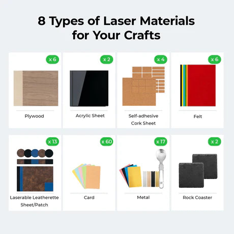 xTool Laser Material Explore Kit (111pcs)