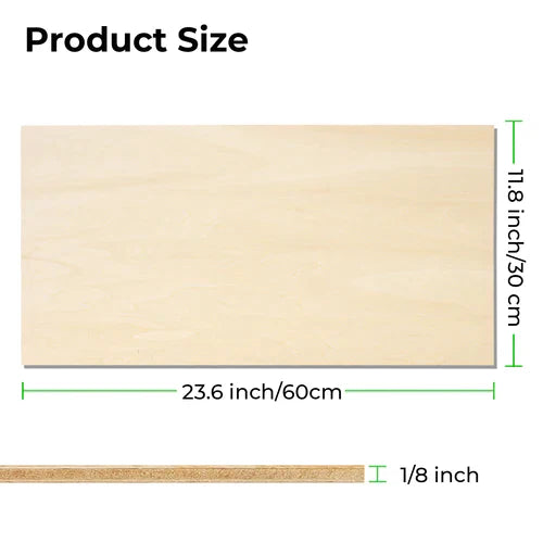 1/8"x12"x24" Basswood Plywood Sheets (6pcs)