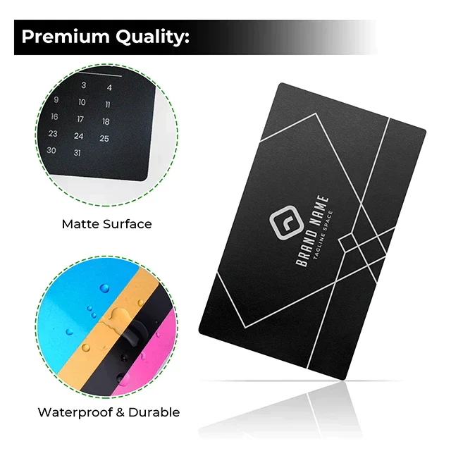 Glossy Black Metal Business Card (300Pcs)