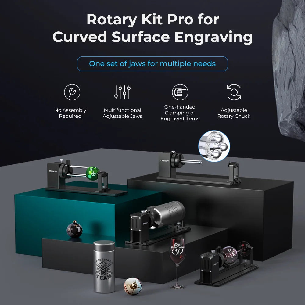Creality Rotary Kit Pro for Curved Surface Engraving