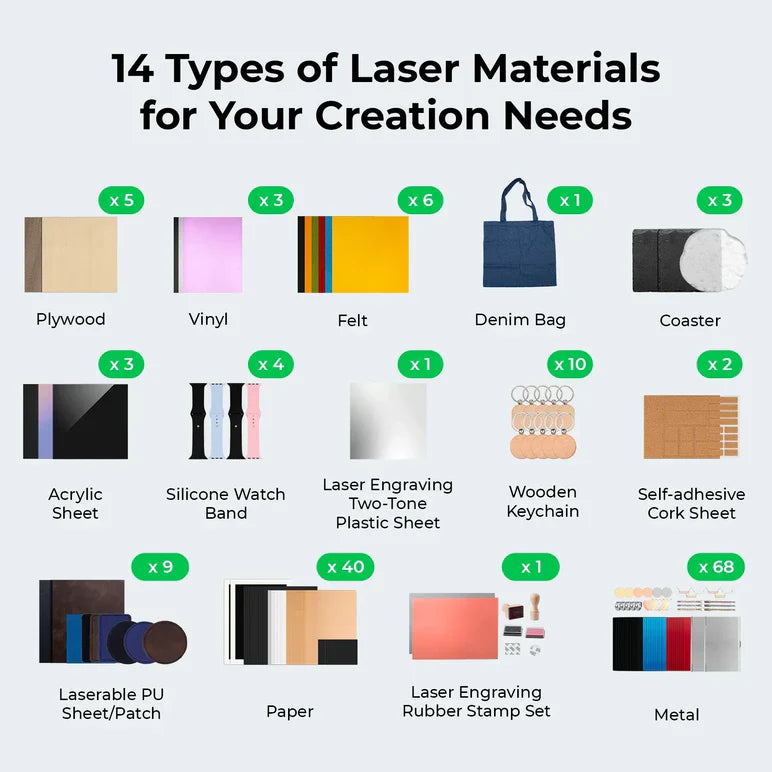 xTool Ultimate Laser Material Kit (159pcs)