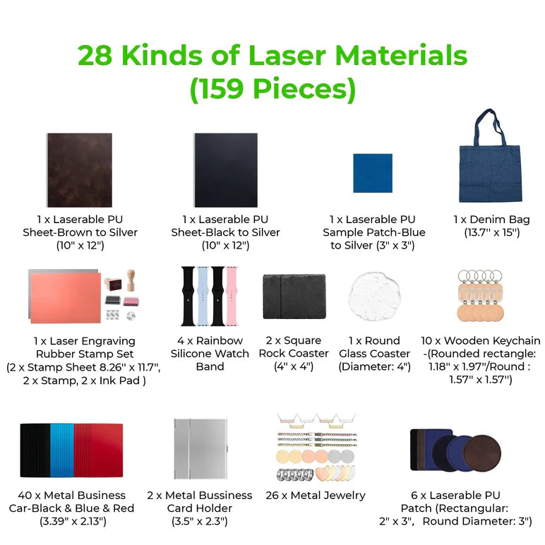 xTool Ultimate Laser Material Kit (159pcs)