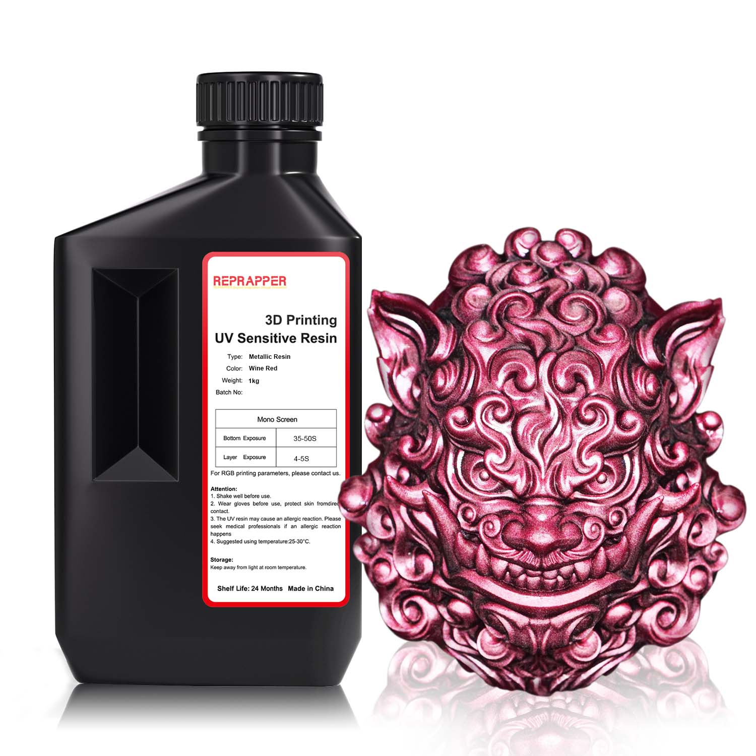 RepRapper Metallic 3D Printer Resin 405nm