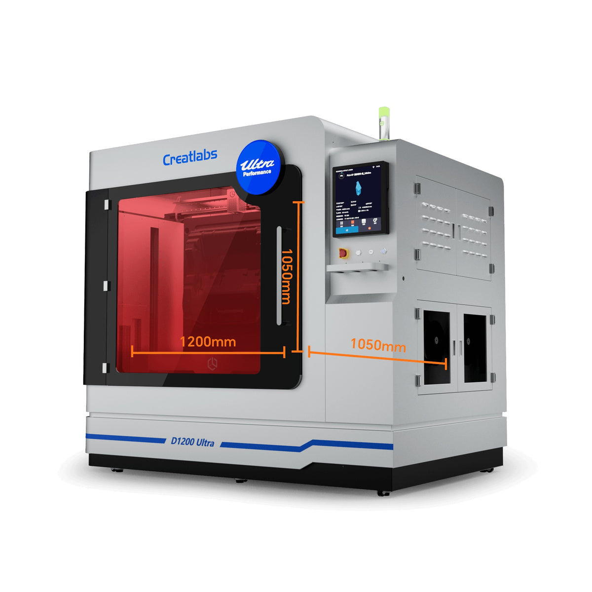 CreatBot D1200 Ultra heated chamber and build volume