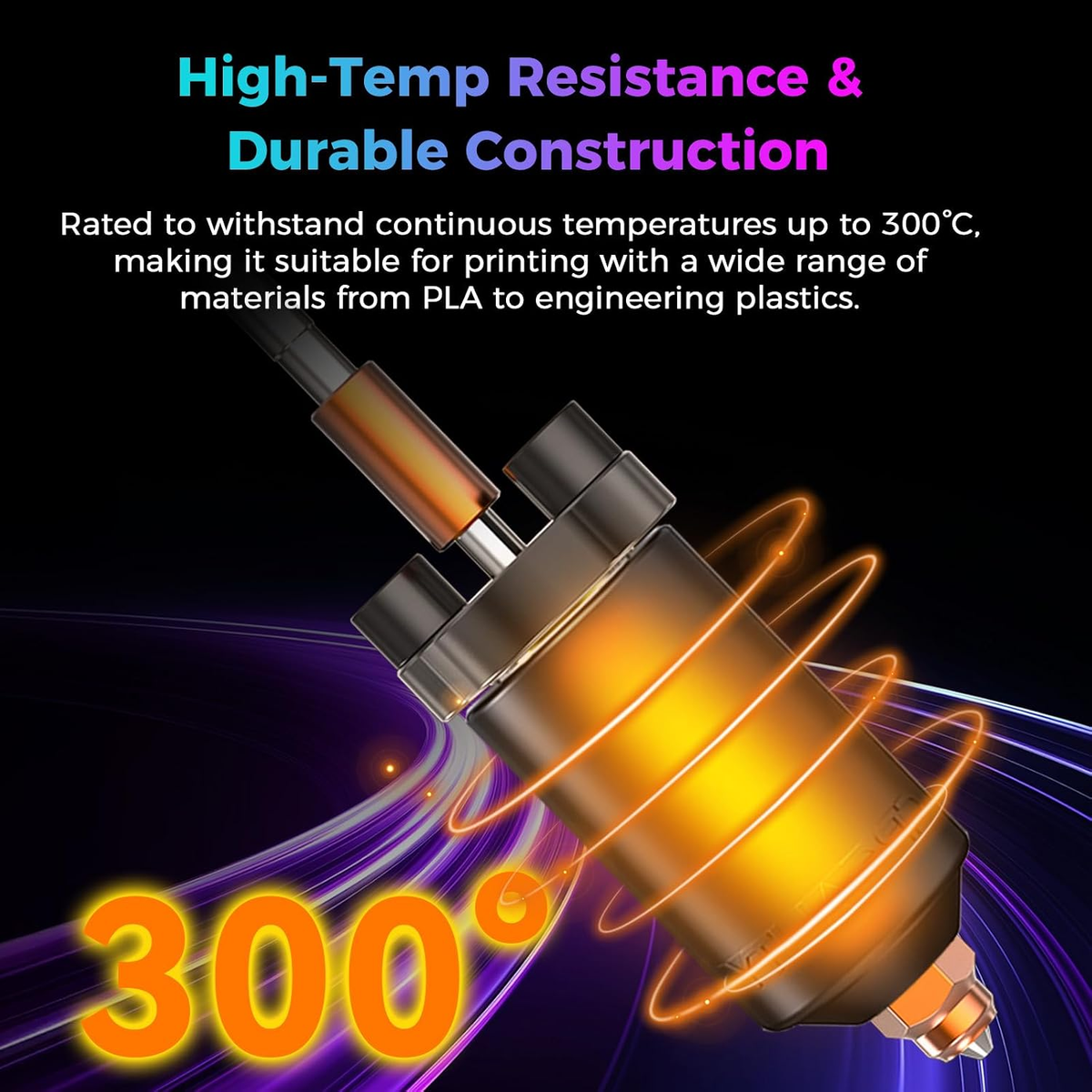 Creality K2 silicone sock handles heat up to 300 degrees C