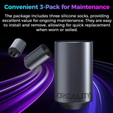 Creality K2 silicone socks, 3 pack for regular upkeep