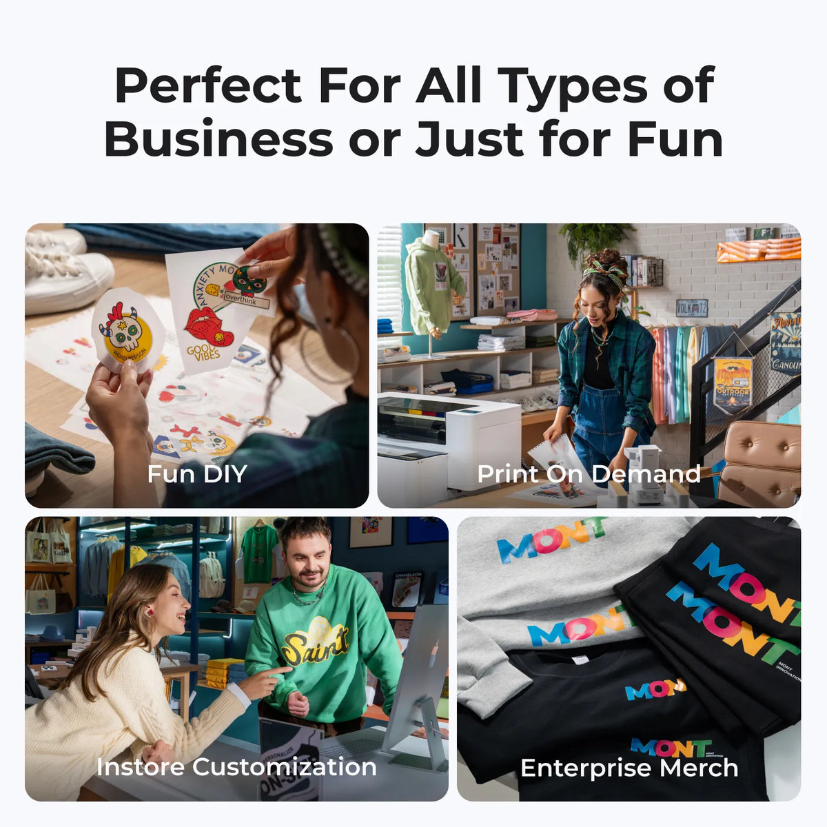 Apparel Printer Plus for DIY, print on demand and business merch