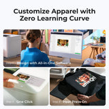 Design, click and heat press a custom shirt