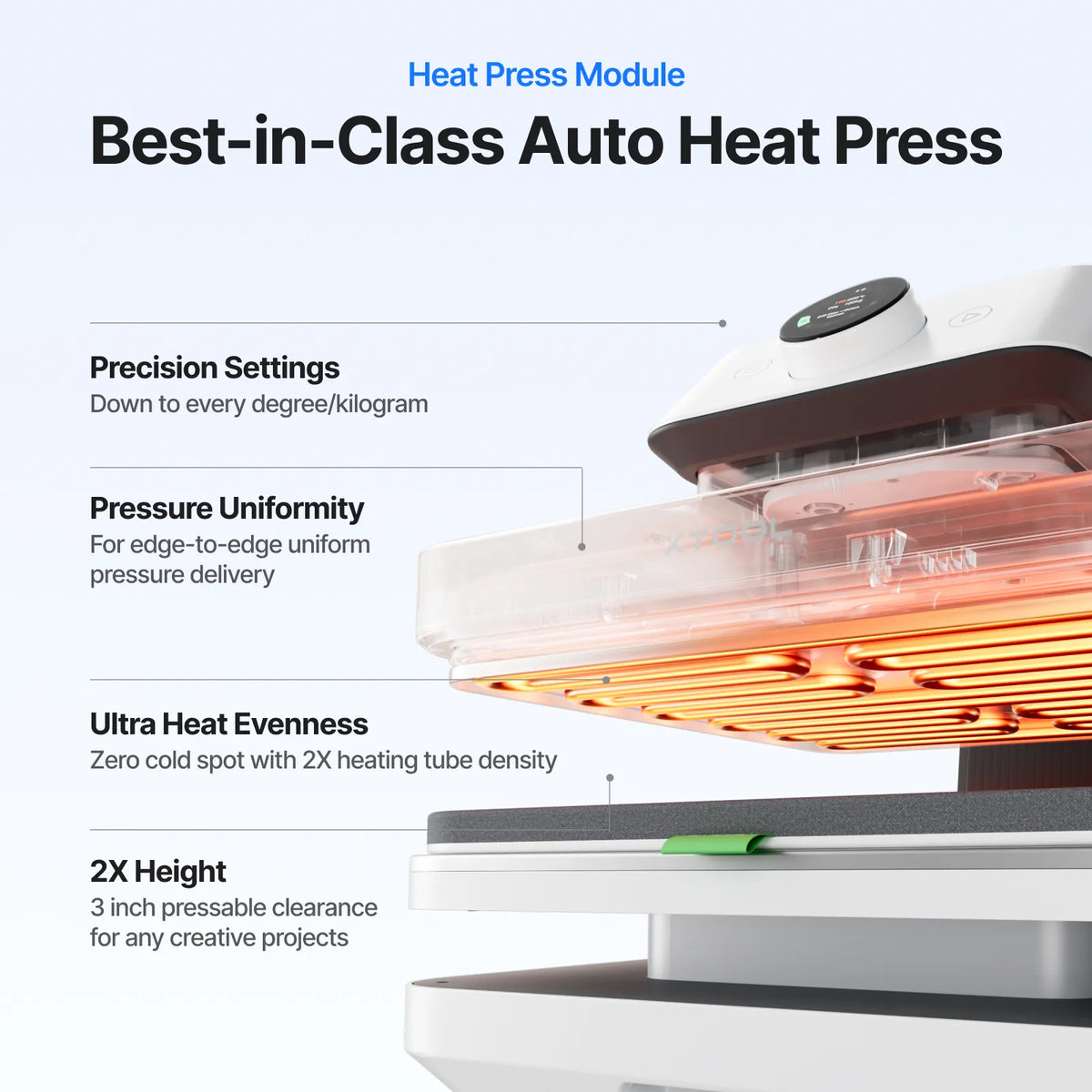 xTool WonderPress auto heat press best in class auto heat press