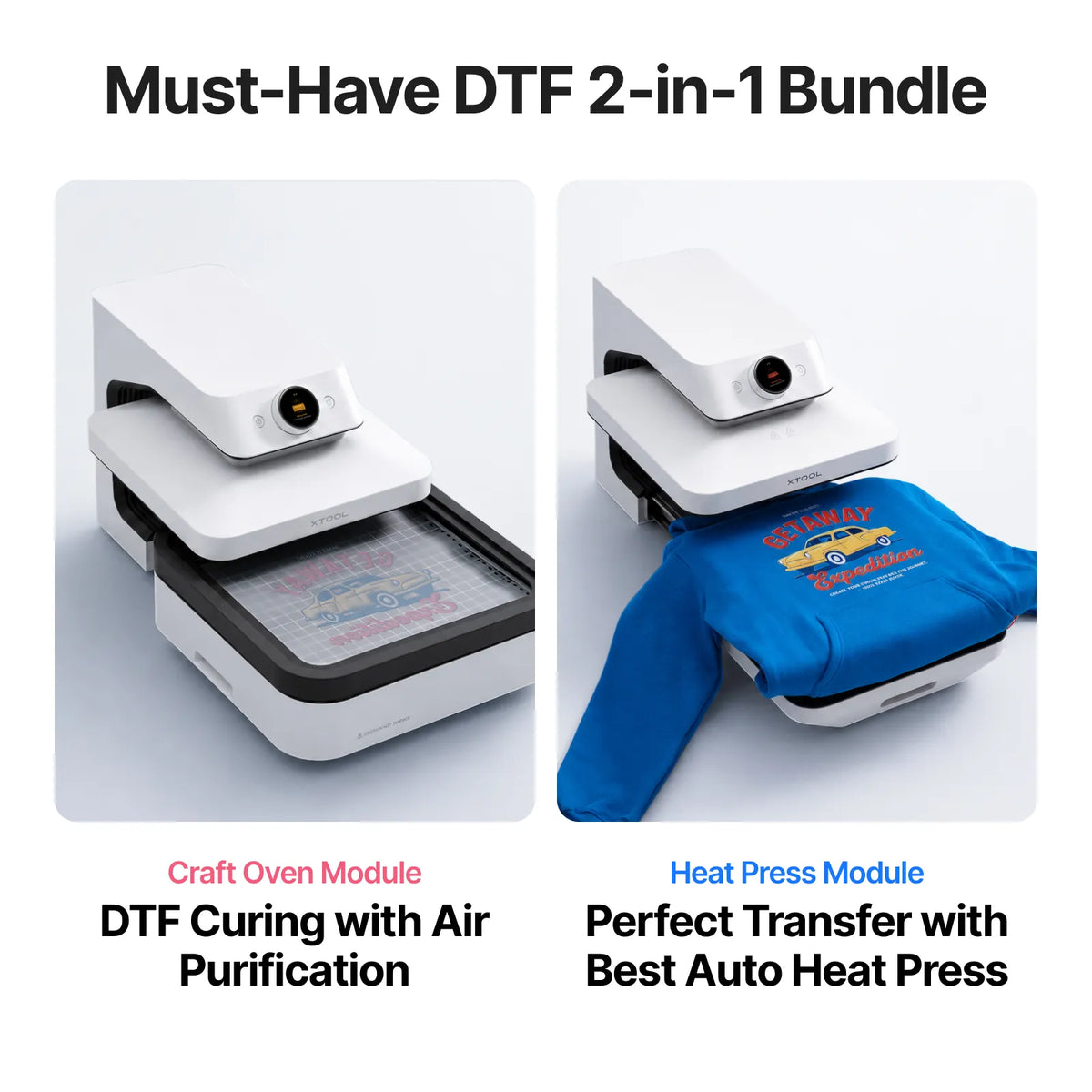 xTool WonderPress auto heat press dtf 2-in-1