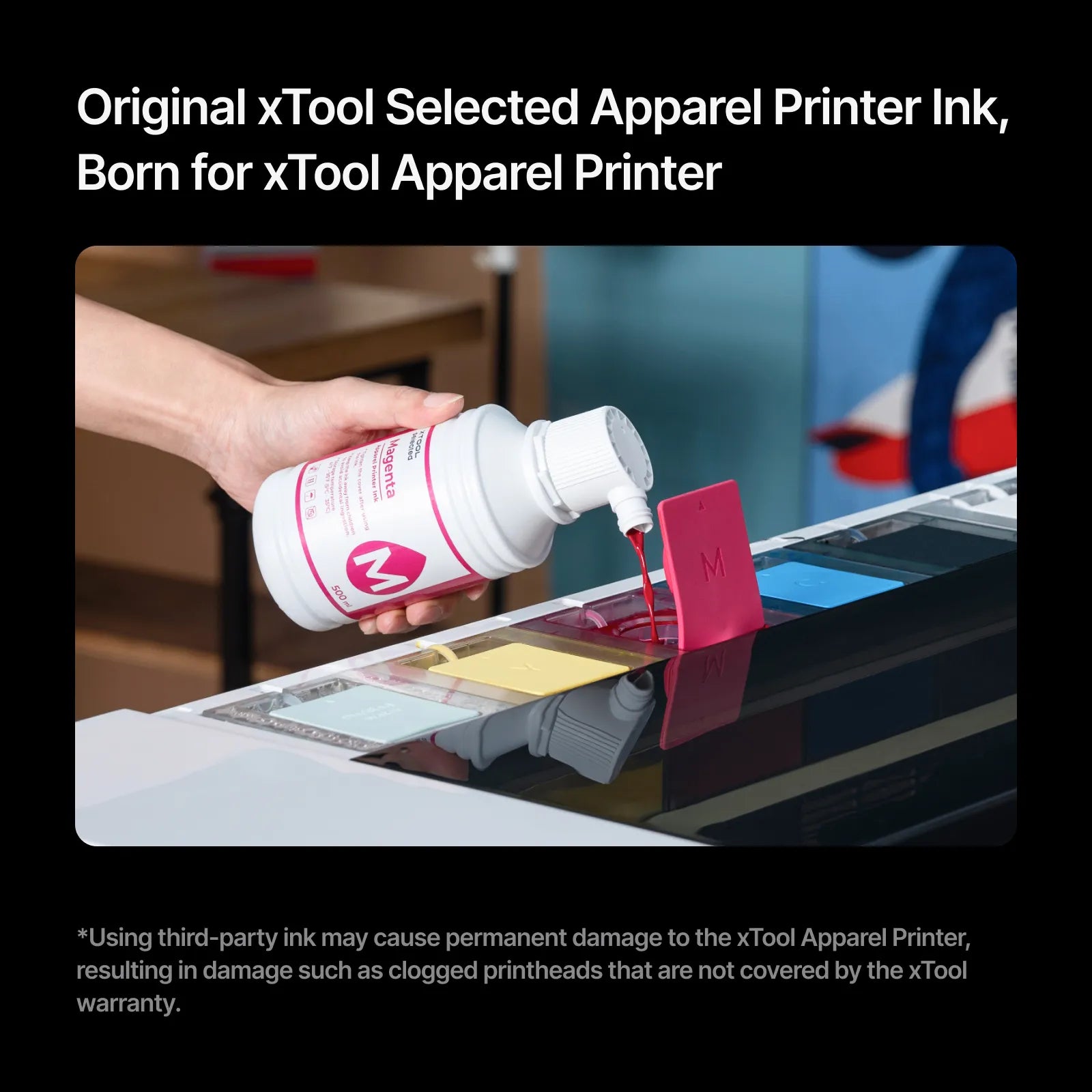 500ml White Apparel Printer Ink (3pcs)