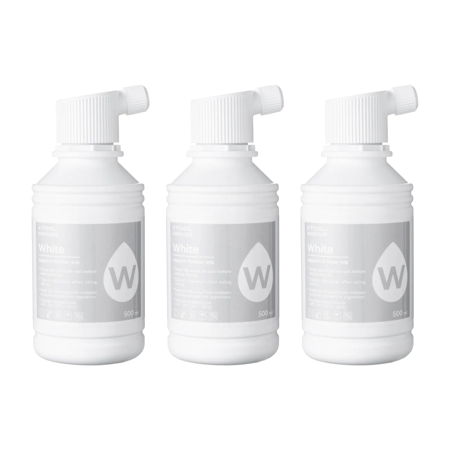 500ml White Apparel Printer Ink (3pcs)