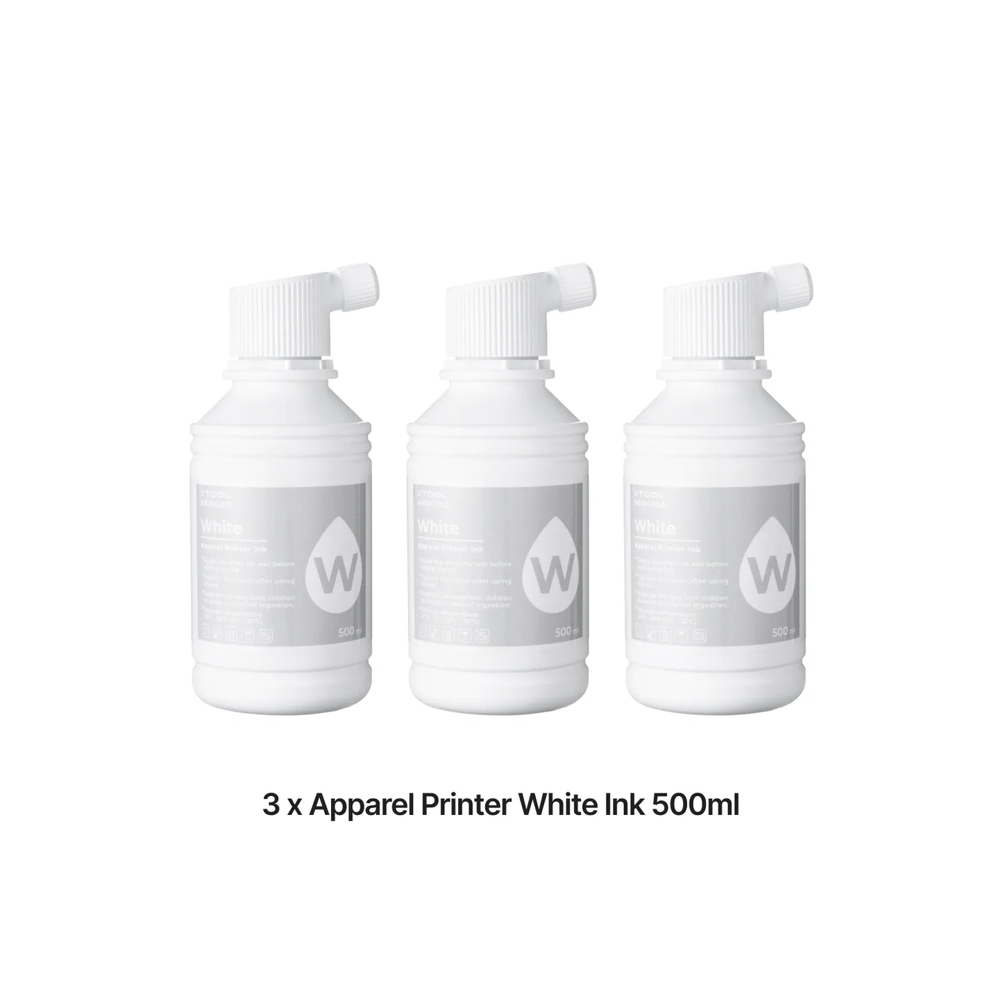 500ml White Apparel Printer Ink (3pcs)