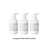 500ml White Apparel Printer Ink (3pcs)