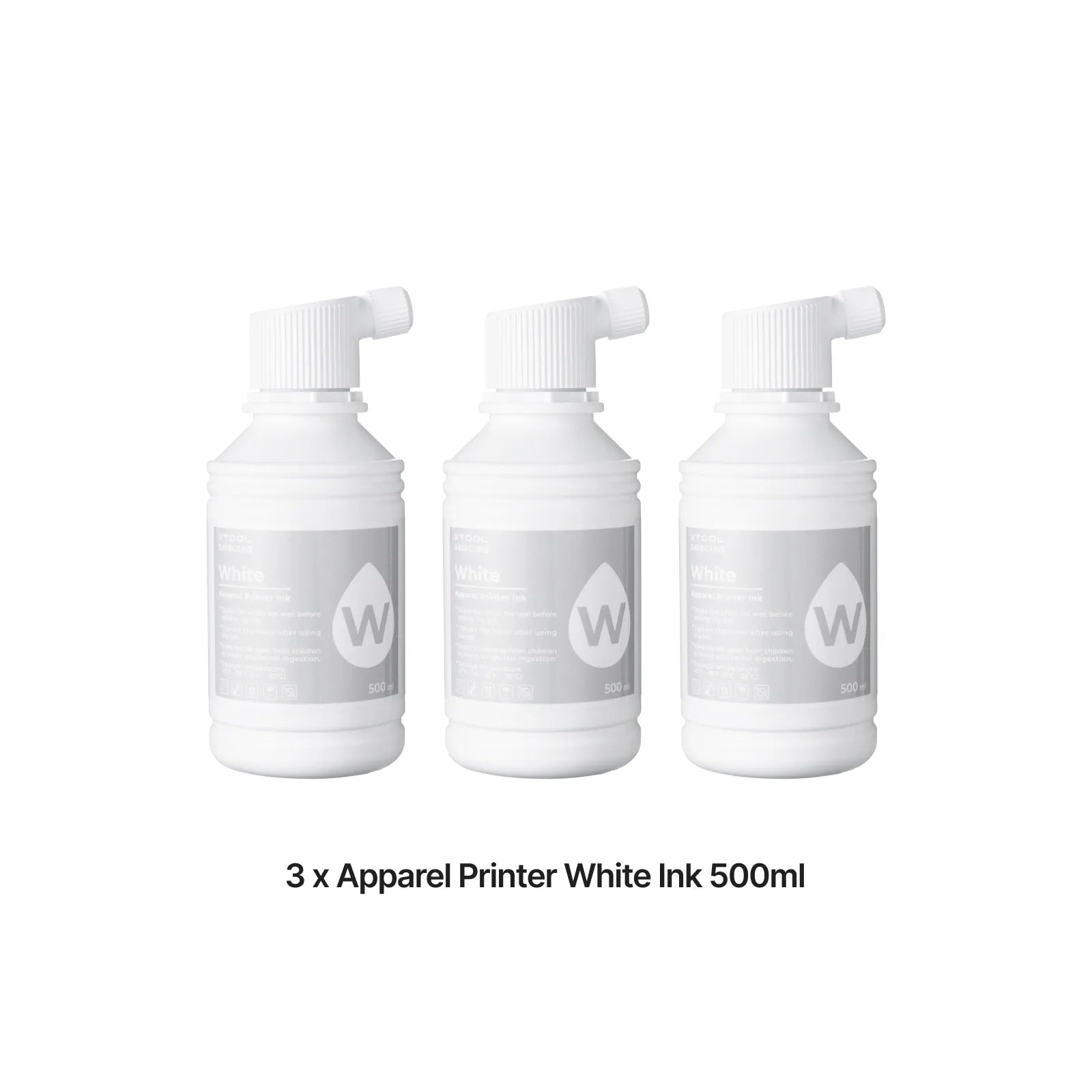 500ml White Apparel Printer Ink (3pcs)