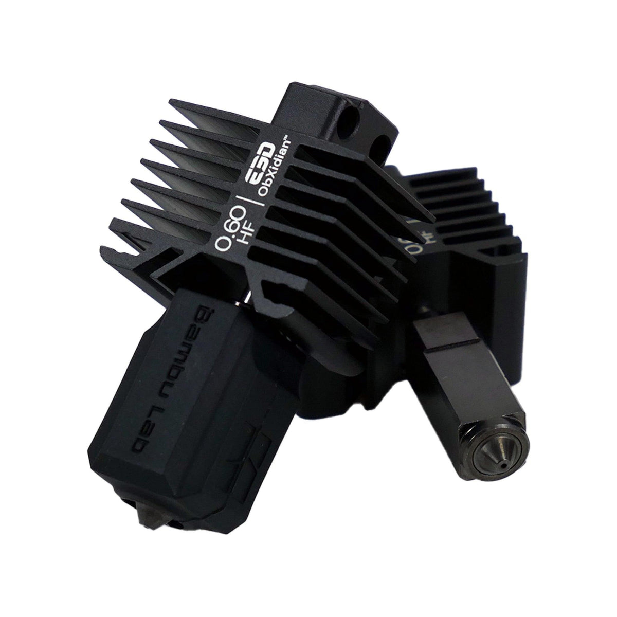 E3D High Flow ObXidian HotEnd for Bambu Lab, close up of the heat sink