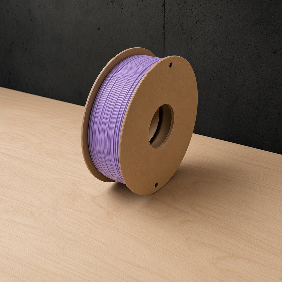 RepRap Warehouse Recycled PLA filament, single lavender spool on a cardboard spool