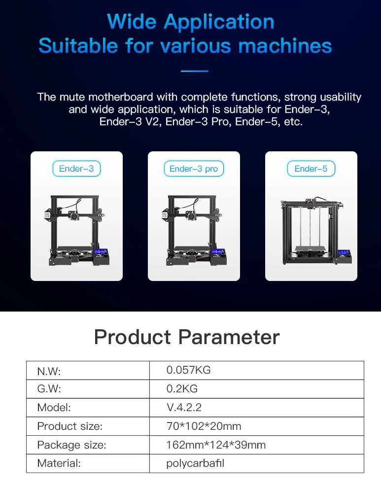 Creality 4.2.7 replacement board for Ender-3, 3 pro, 3 v2 and Ender-5