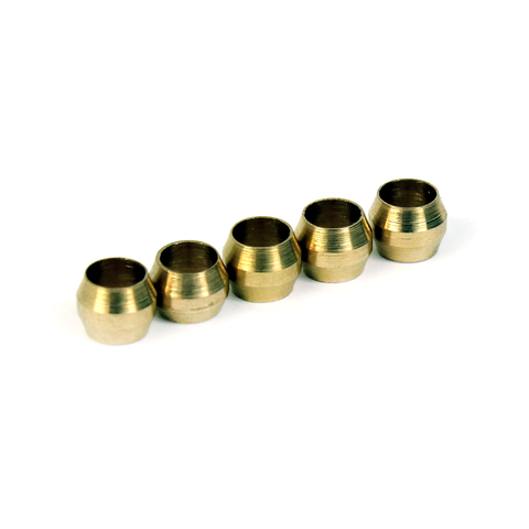 Spare 4mm brass Compression Sleeves (Pack of 5)